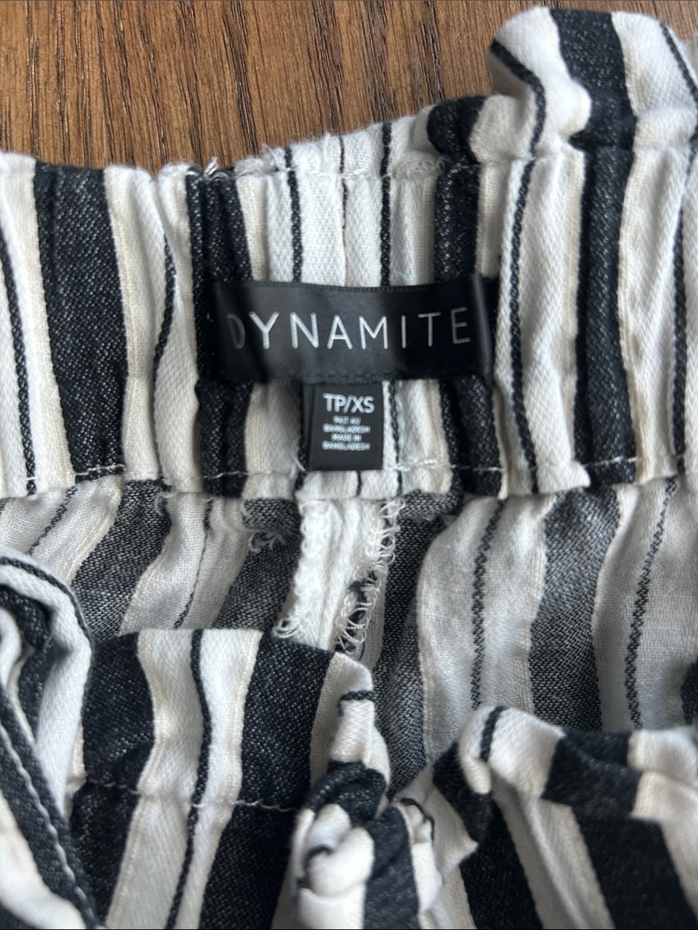 Dynamite Black & White Vertical Stripe Two-Piece Set - Picture 3 of 5